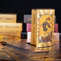 Cartes de tarot authentiques les plus vendues, jeu de table, feuille d'or, PET, imperméables, tarot de jeu