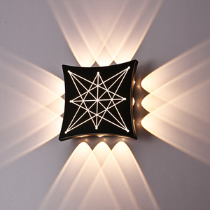Lampada da parete moderna nera impermeabile regolabile Led su e giù acrilico lampada da parete per l'illuminazione esterna - Product Image 5