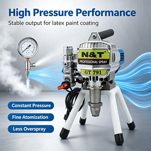 Pistola <span class=keywords><strong>de</strong></span> Pintura Industrial <span class=keywords><strong>de</strong></span> Alta Presión GT-791 para Pintores Profesionales, Pulverizador <span class=keywords><strong>de</strong></span> Pintura sin Aire Eléctrico Portátil para Pintar Paredes <span class=keywords><strong>de</strong></span> Grandes Superficies - Product Image 1