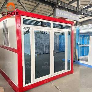 Casa Contenedor Plegable Prefabricada Cbox, Fácil de Ensamblar, con Marco Rojo, para Oficina Moderna, Clínica o Tienda - Product Image 5