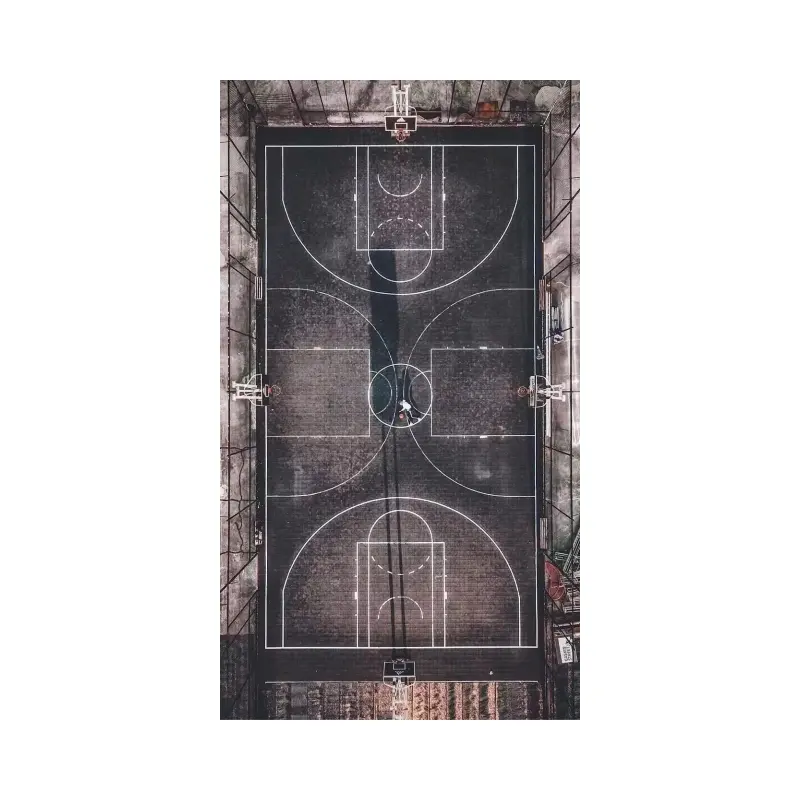 Kustom Logo Set Istana basket dapat dilipat lantai Gym untuk olahraga luar ruangan khusus produsen sistem lantai