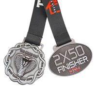 Medalla Deportiva de Metal Personalizada por el Fabricante, con Acabado en Oro y Plata, para Fútbol, Tenis, Surf, Esgrima, Esquí