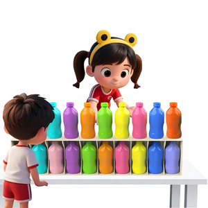 Jeu de bouteilles à toucher en plastique colorées et amusantes pour <span class=keywords><strong>la</strong></span> mémoire, jeu de correspondance de boissons, entraînement à <span class=keywords><strong>la</strong></span> pensée logique et au raisonnement, jouets éducatifs - Product Image 1