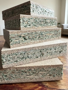 Panneau de particules à noyau vert super résistant à l'humidité, panneau <span class=keywords><strong>OSB</strong></span> 18 mm pour cuisine, salle de bain et meubles marins - Product Image 5
