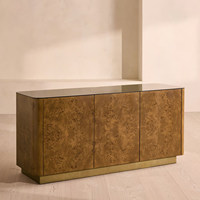 Buffet/Credenza Moderne en Noyer Massif Style Luxe Discret pour Salon, Salle à Manger, Maison Moderne, Loft Urbain