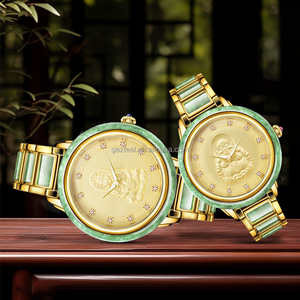 Coppia di coppia automatica quadrante Buddha orologio esclusivo Design naturale Jadeite <span class=keywords><strong>orologi</strong></span> per uomo e donna - Product Image 3