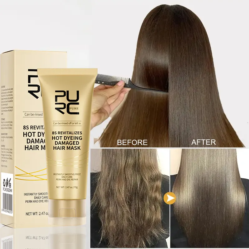 Großhandel Bio-Protein Keratin glatte Haarmaske für Haarreparaturbehandlung 8S revitalisiert heißes Farben beschädigte Haarmaske