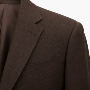 <span class=keywords><strong>Blazer</strong></span> décontracté pour <span class=keywords><strong>femme</strong></span> en laine et coton 260 GSM, style napolitain, épaules souples, style sartorial, logo personnalisé, OEM, vente en gros - Product Image 2
