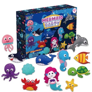 Nouveauté 2025 – Lot de feutres en laine personnalisés pour enfants : mon premier kit de démarrage, thèmes Safari, Noël, Zoo – Artisanat en feutre pour enfants, animaux en feutre - Product Image 3