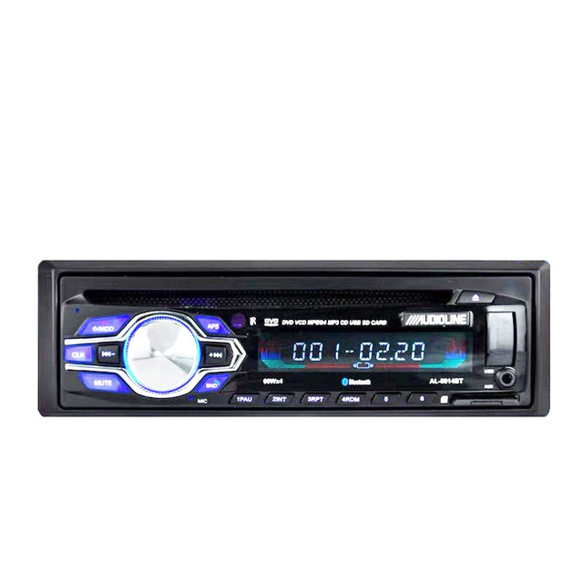 Multifunctional Single DIN Car DVD Player Wireless Hands-free 24V/12V Auto CD Stereo In-dash Video Receiver for Truck & Car Aud