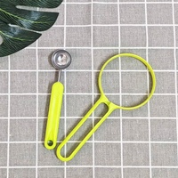 UJ-KT793 Creatieve 2-delige fruitgereedschapset Meloenballetjesvormer Plastic Schilmesje Keuken Gadgets