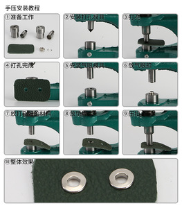 New Goods Flat <strong>Eyelet</strong> <strong>Die</strong> Mold Hand Presses Mould Flat Air Button Grommet for Garment <strong>Eyelets</strong> - Product Image 4