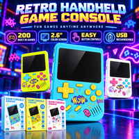 Console de jeu portable avec écran couleur de 2,6 pouces, rechargeable par USB, mini lecteur de jeux vidéo rétro pour enfants, cadeaux