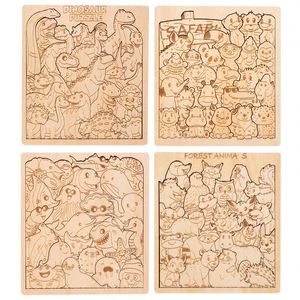 Puzzle de pièces irrégulières stimulant, créatures marines, animaux de la forêt, découpe au laser, puzzles en bois uniques - Product Image 6