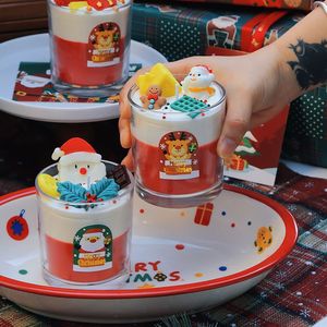 6 8 oz lọ thủy tinh giáng sinh cây Santa Claus thiết kế sang trọng trang trí nhà kỳ nghỉ - Product Image 1