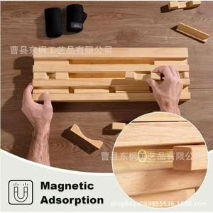 Barra de Madera para Entrenamiento de Fuerza y Agarre, Tabla de Escalada, Barra Horizontal de Madera Sólida para Interior, Equipo de Gimnasio Integrado - Product Image 3