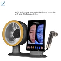 Analizador de Rostro/Piel/Cuero Cabelludo con IA M17, Microscopio de Mano de 20MP y 10 Espectros con Aumento de 50X, Pantalla de 15.6 Pulgadas, Android 12, Almacenamiento en la Nube, UE/EE. UU.