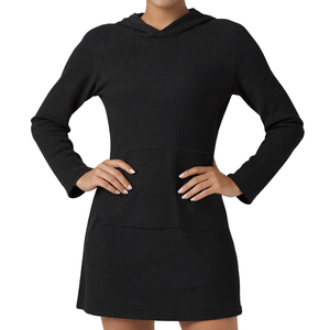 เดรสสเวตเตอร์แขนยาวมีฮู้ดหลายสี - Product Image 1