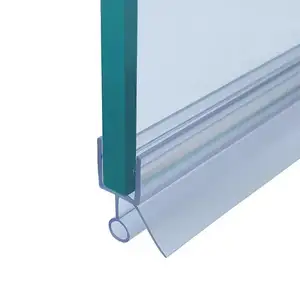 Badezimmerzubehör schwarzer kunststoff PVC wasserdichter Versiegelungsstreifen, Glas-Duschtürversiegelungsstreifen