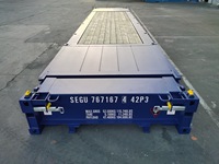 Plateforme de chargement latérale ouverte, chargement facile, transport de marchandises lourdes sans restriction, conteneur d'expédition 40HC Flat Rack