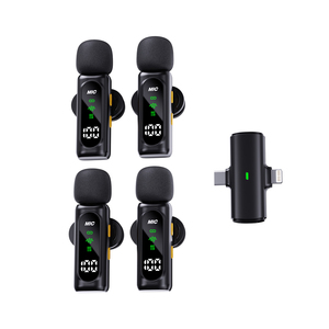 Sistema de Micrófono Inalámbrico Omnidireccional T90 de Cuatro Canales 2.4G <span class=keywords><strong>con</strong></span> Condensador Lavalier y Receptor de 4 Transmisores Integrado - Product Image 6