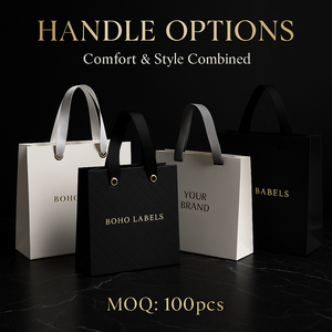 Sacs à bijoux en papier texturé à poignée renforcée <span class=keywords><strong>de</strong></span> qualité supérieure pour l'impression offset <span class=keywords><strong>de</strong></span> cadeaux <span class=keywords><strong>de</strong></span> client pour le bureau <span class=keywords><strong>de</strong></span> dentiste ou l'utilisation <span class=keywords><strong>de</strong></span> vêtements - Product Image 2