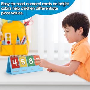 Giá trị nơi sinh viên lật biểu đồ Toán Học manipulatives cho lớp học tiểu học hai mặt với số nguyên và cơ sở Mười khối - Product Image 4