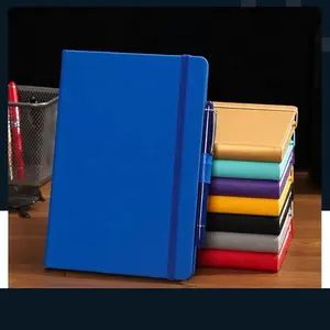 Notebook e caneta conjunto de logotipo personalizável, capa dura 400 páginas planejador notebooks