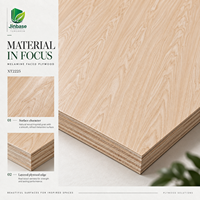 Contreplaqué recouvert de placage de chêne blanc crème Jinbase XT2225, qualité E0, 1220x2440mm, bois de teck massif pour meubles et panneaux intérieurs