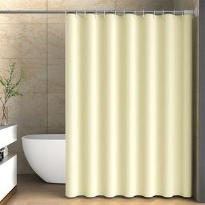 Rideau de douche imperméable en PEVA épais avec crochets, plusieurs tailles disponibles pour la maison, l'hôtel, la chambre d'hôtes, la salle de bain, décoration de rideau de douche - Product Image 5