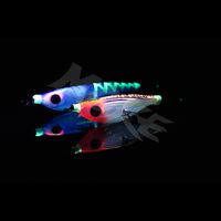 JINGYANG Appât de pêche innovant et lumineux en ABS UV de haute qualité, leurre imprimé pour calamar, appât pour seiche en eau salée, appâts de crevettes haute visibilité
