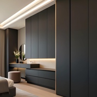 Armoire en bois moderne pour chambre à coucher avec des fonctionnalités extensibles, combinaison de placards pour vêtements