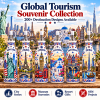 Bouteille d'huile d'olive en céramique souvenir de New York, États-Unis, avec impression de monuments américains, distributeur d'huile en porcelaine pour boutique de souvenirs, cadeau, vente en gros