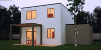 Maison préfabriquée en béton avec 4 chambres, plans de villa/maison modulaire préfabriquée en béton