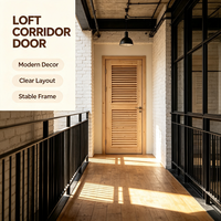 Professional Manufactured Solid Fir Louver Door Complete Inspection Before Shipment Export Indoor Timber Door