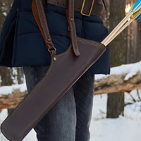 Sacoche de tir à l'arc vintage en cuir PU, ceinture de hanche, sac à dos portable et durable pour rangement d'arbalètes, avec logo personnalisé, pour extérieur