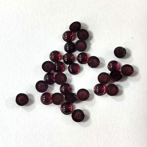 Granat violet naturel 3 mm, cabochon rond à fond plat, pierre précieuse en vrac pour la fabrication de bijoux - Product Image 5