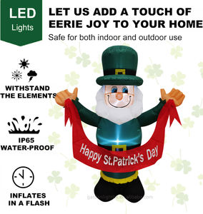 Decoración Inflable Impermeable LED de 4 Pies con Diseño de Duende Feliz para el Día de San Patricio, para Jardín, Césped y Fiestas - Product Image 6