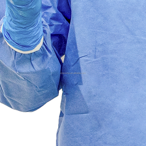 Blouses chirurgicales jetables bleues ordinaires certifiées CE pour les médecins ambulatoires et les salles d'opération hospitalières robes d'isolation pp - Product Image 3