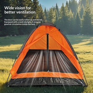 Tente de <span class=keywords><strong>camping</strong></span> double <span class=keywords><strong>pour</strong></span> adultes, <span class=keywords><strong>pour</strong></span> l'extérieur, fournitures de <span class=keywords><strong>camping</strong></span> de plage, monocouche, portable, 3-4 personnes, 200x140x100cm, printemps-automne - Product Image 4