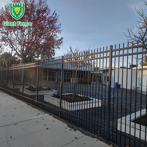Valla Tubular <span class=keywords><strong>de</strong></span> Acero con Recubrimiento en Polvo <span class=keywords><strong>de</strong></span> Fácil Montaje, Diseño Moderno, Valla Metálica <span class=keywords><strong>de</strong></span> Seguridad para Jardín, Patio Industrial, Australia - Product Image 1