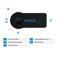 Transmisor Inalámbrico Original de Fábrica V3.0+EDR, Adaptador de Audio Estéreo de 3.5mm, Receptor de Música Manos Libres para Auto, Auriculares, Magnético