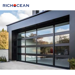 Portes de <span class=keywords><strong>garage</strong></span> pliables en métal avec verre givré RICHOCEAN, portail électrique, grille en aluminium, Garagentor pour la <span class=keywords><strong>maison</strong></span> - Product Image 4