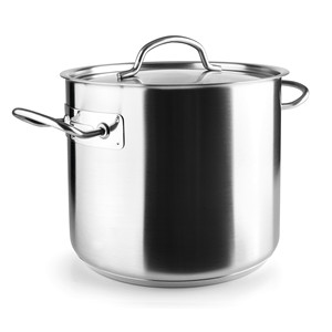 Pentola Bassa Chef Classic con Coperchio in Acciaio Inox 18/10, Pentola Robusta per Uso su Piano Cottura - Product Image 1