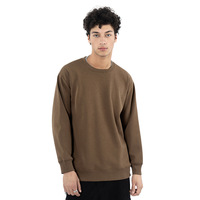 Sweat-shirt à col rond personnalisé OEM ODM pour homme, doublure polaire Silver Fox 400 GSM, couleur unie, 14 couleurs, coupe ample décontractée pour couple
