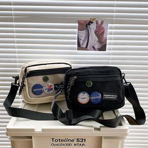 Cartello in gomma scomparto interno cinturino rimovibile griglia cerniera in Nylon borsa a tracolla impermeabile borsa a tracolla borsa a tracolla - Product Image 2