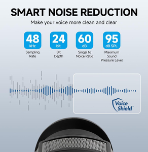 Magnetic Wireless Clip Lapel <b>Microphone</b> with Led Display <b>for</b> Interview - Product Image 3