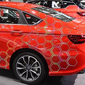 Autocollants hexagonaux réfléchissants pour voiture - Lot de 10 pièces, motif nid d'abeille, autocollants pour portes latérales et jupes, pour personnalisation DIY - Product Image 6