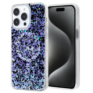 KINGSOUL High-End Magnetism Glitter TPU+PC Phone <b>Case</b> <b>11</b>/12/13/14/15/16 Pro Max for for Ins Style <b>Shockproof</b> Epoxy - Product Image 5