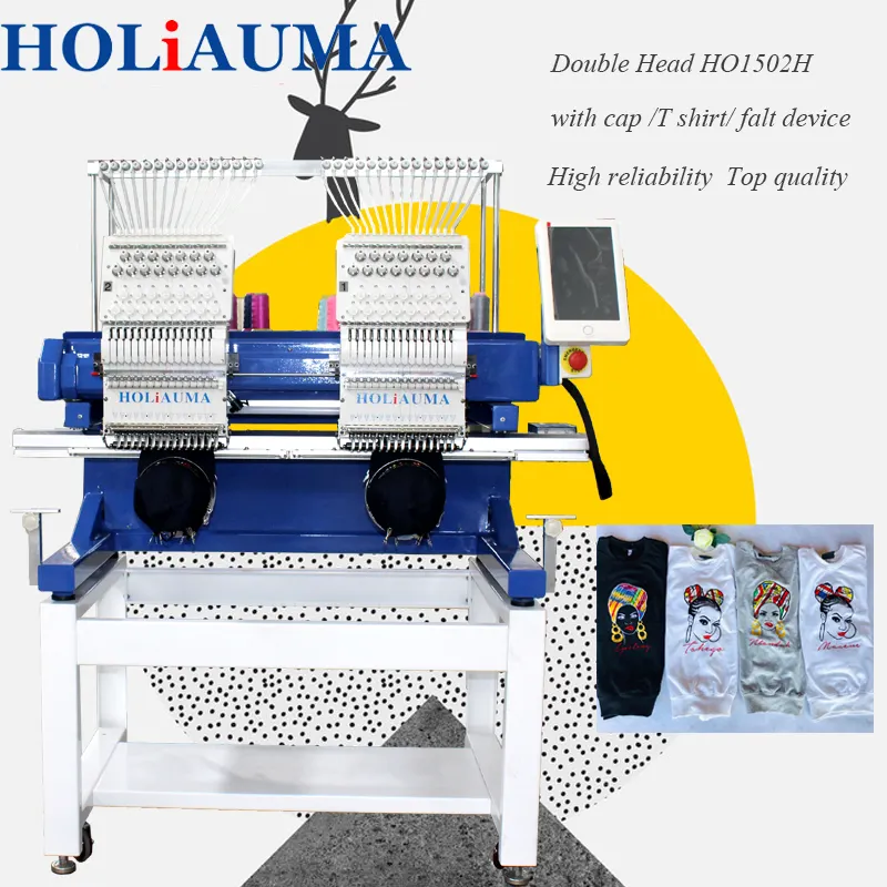 HOLiAUMA 2 cabeça Melhores vendas Pfaff Creative 2140/2170 loja de impressão máquinas De Costura Máquina De Bordar Computadorizada